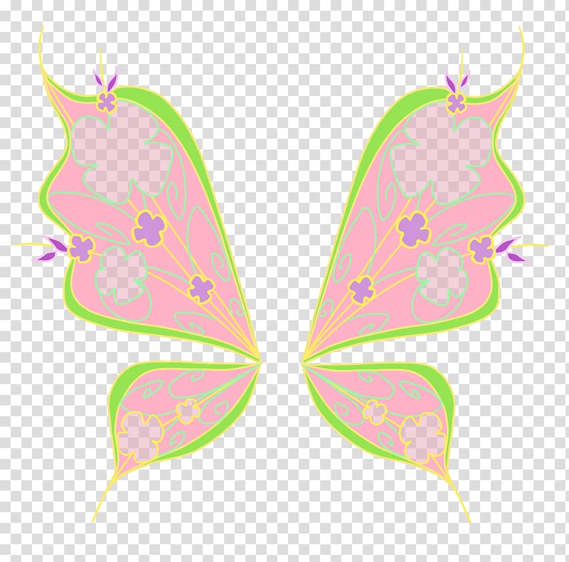 Butterfly Flora iPhone Doll, in full bloom transparent background PNG clipart