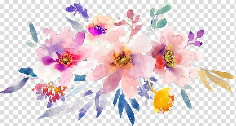 Watercolour Flowers Floral design Watercolor painting, flower transparent background PNG clipart