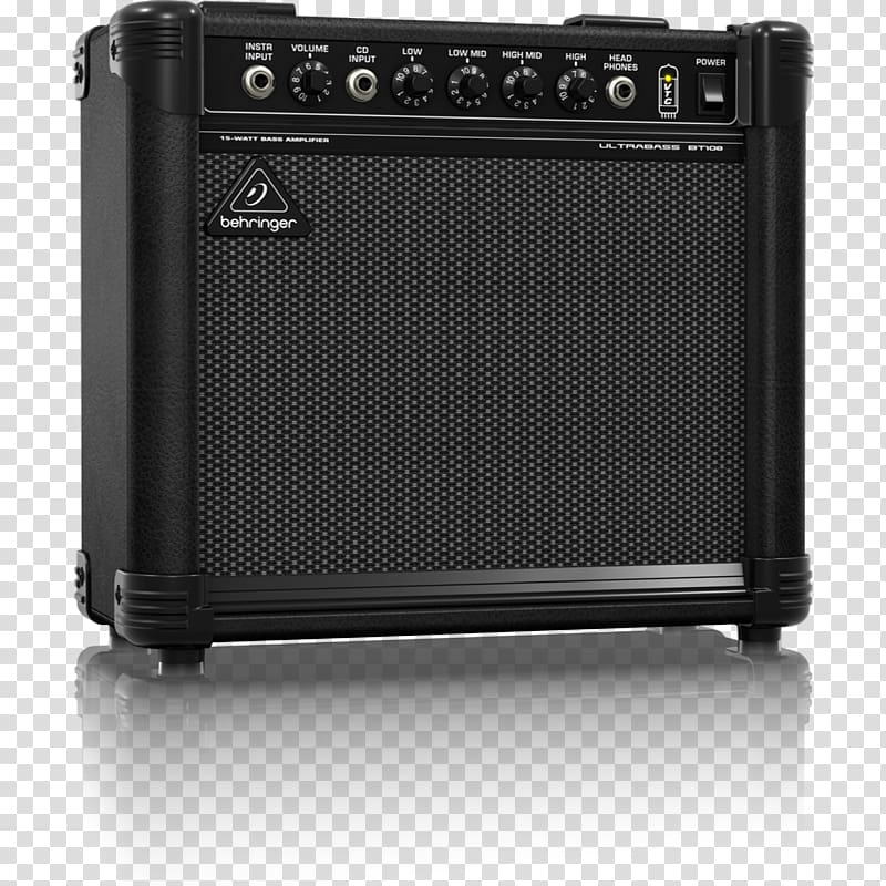 Guitar amplifier Bass amplifier BEHRINGER ULTRACOUSTIC AT108, Bass Guitar transparent background PNG clipart