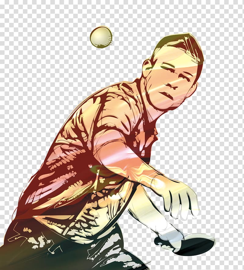 man playing ping pong , Table tennis Euclidean , Painted table tennis men transparent background PNG clipart