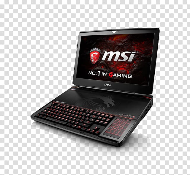Extreme Performance Gaming Notebook with Mechanical Keyboard GT83VR Titan SLI Intel Core i7 MSI GT83VR Titan SLI Laptop, intel transparent background PNG clipart