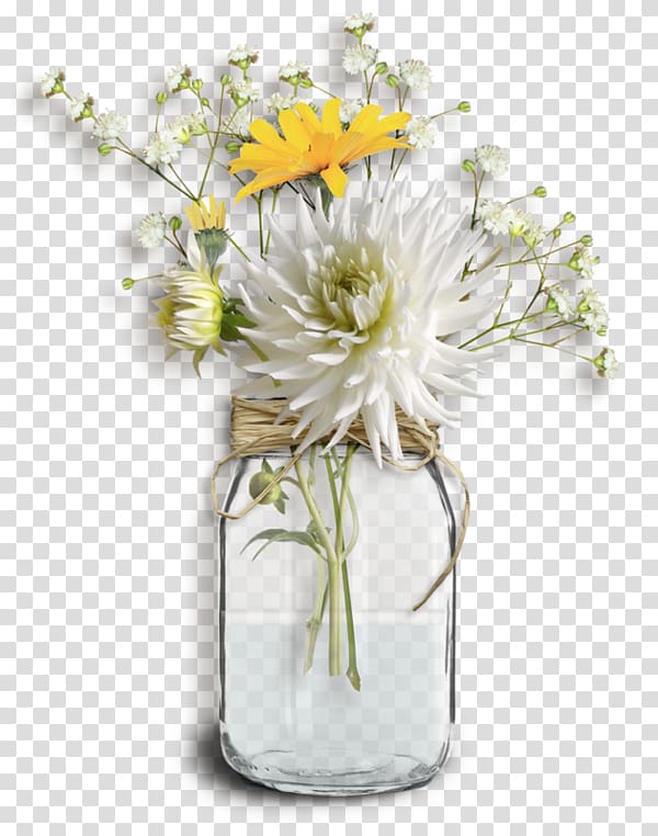 Floral design Flower bouquet Cut flowers Vase, flowers mason jar transparent background PNG clipart