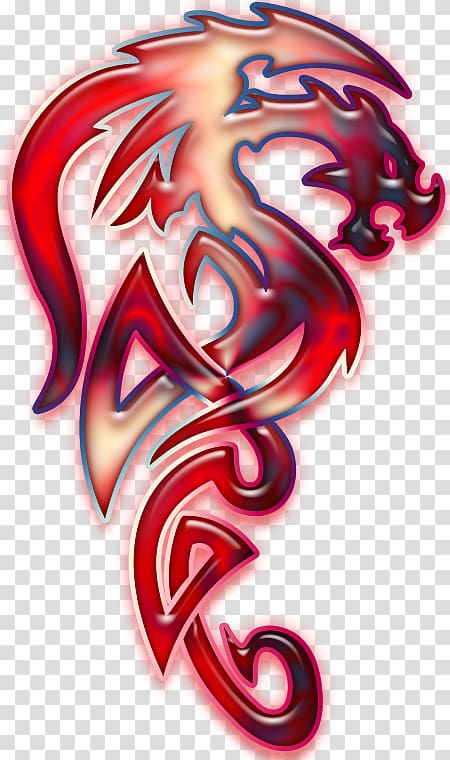 Chinese dragon Drawing Desktop , Tribal dragon transparent background PNG clipart