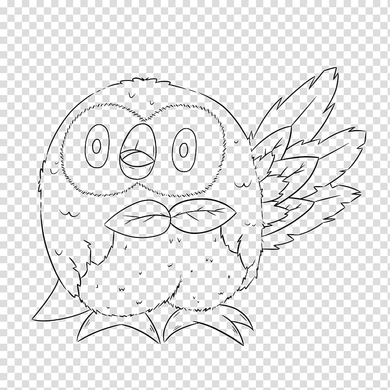 Drawing Visual arts Line art , rowlet transparent background PNG clipart
