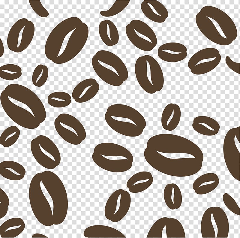 Coffee bean Cafe Caryopsis, Cartoon brown coffee beans transparent background PNG clipart
