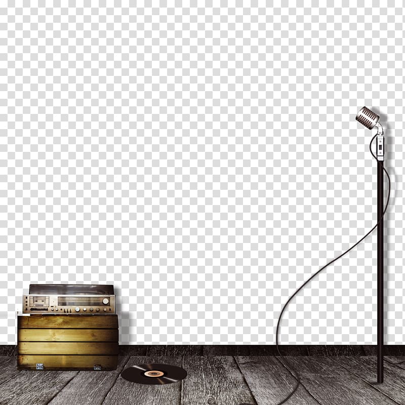 Microphone Wall Floor Web banner, Retro microphone transparent background PNG clipart
