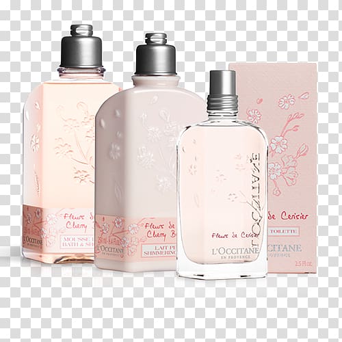 Lotion L\'Occitane en Provence Shower gel Perfume Bathing, natural blossom transparent background PNG clipart