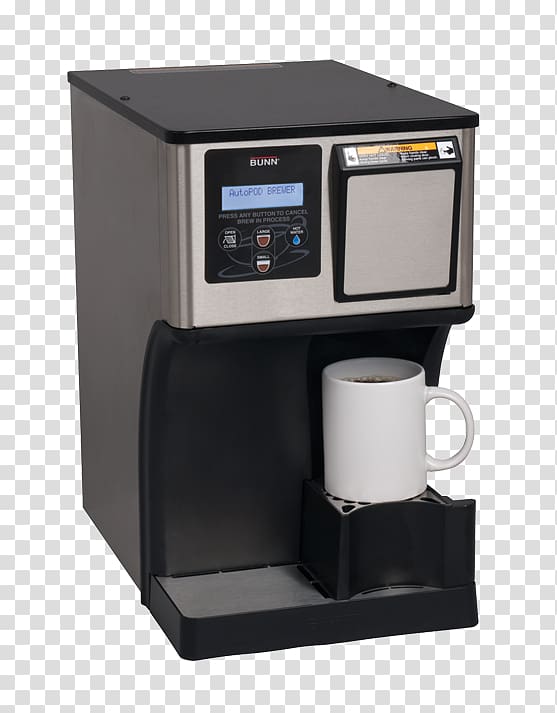 Coffeemaker Tea Single-serve coffee container Bunn-O-Matic Corporation, Coffee Machine retro transparent background PNG clipart