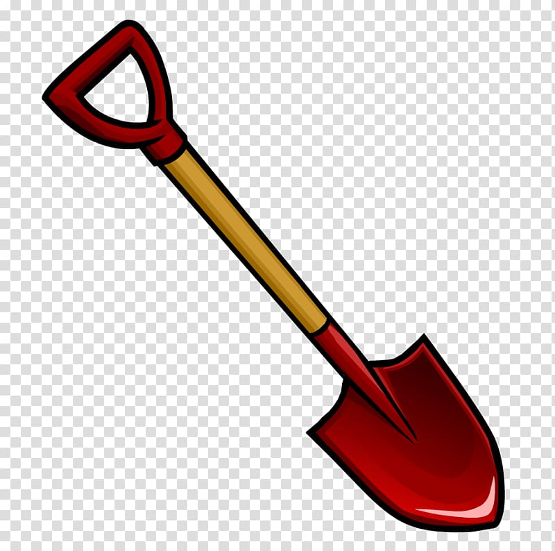 red and brown shovel sticker, Snow shovel Spade , shovel transparent background PNG clipart