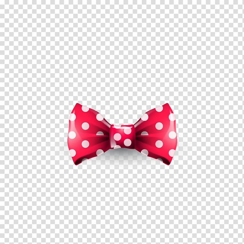 Bow tie Polka dot Euclidean Necktie, Red Polka Dot Bow transparent background PNG clipart