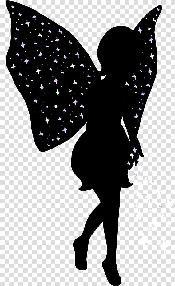 Silhouette , Fairy silhouette transparent background PNG clipart