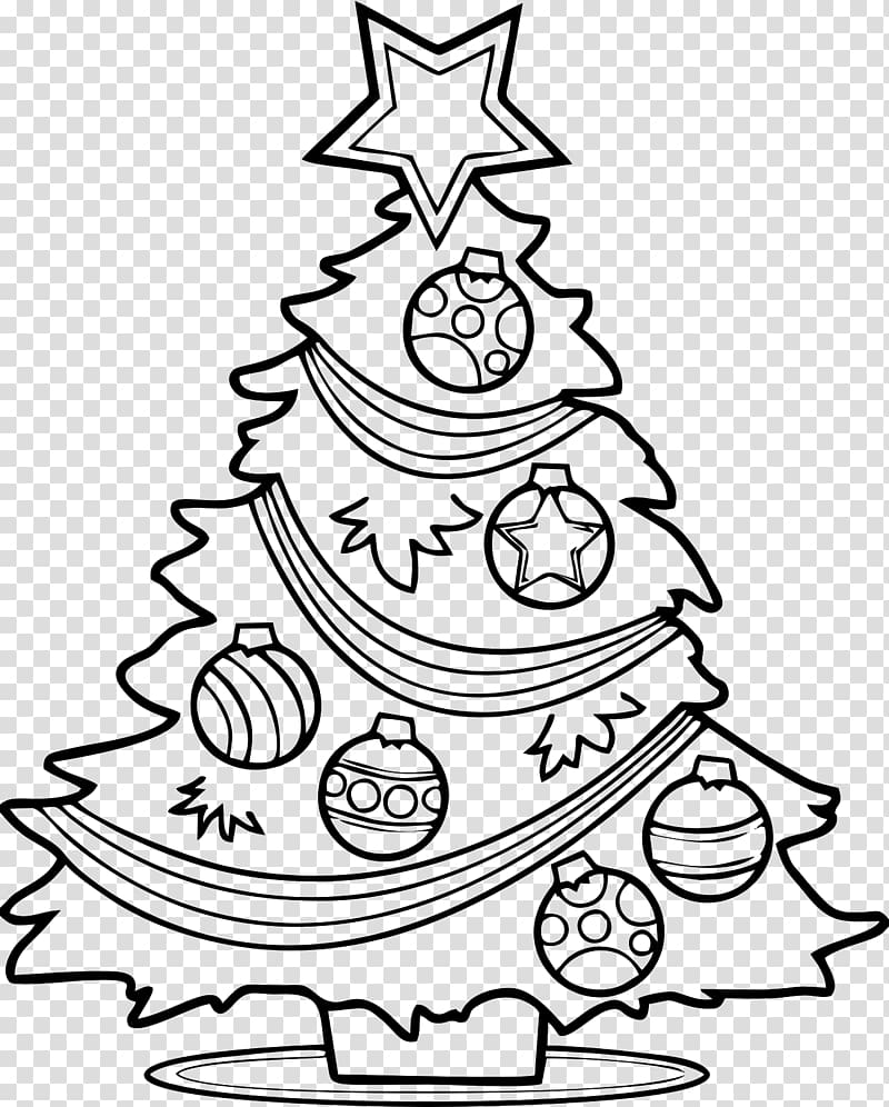 Christmas tree Santa Claus Drawing , drawing transparent background PNG clipart