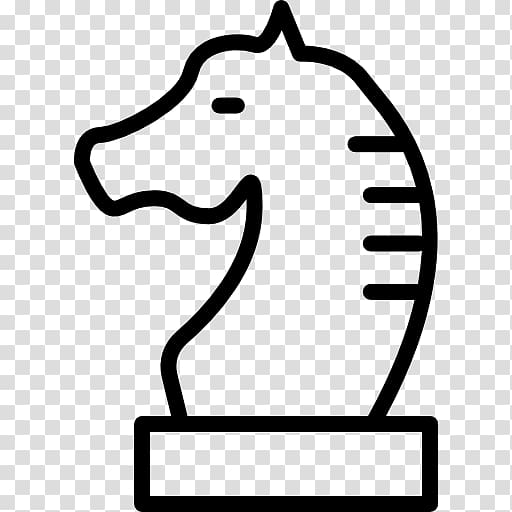 Chess piece Knight Black & White Computer Icons, chess transparent background PNG clipart