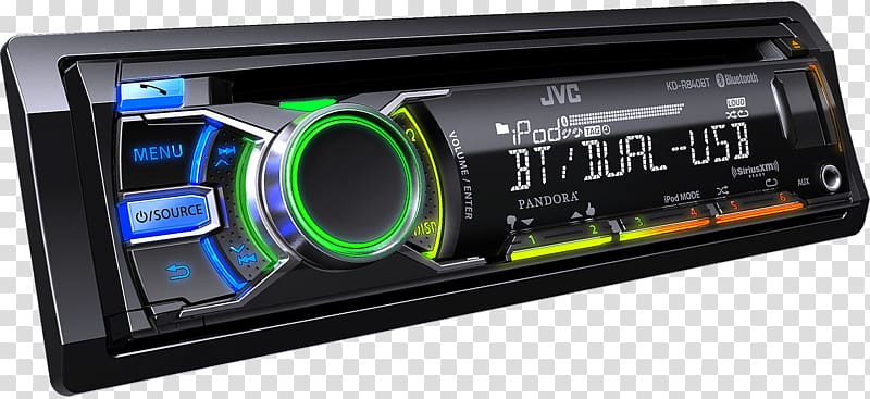 Vehicle audio Radio JVC FM broadcasting Compact disc, radio transparent background PNG clipart