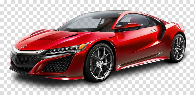 red Acura NSX coupe, 2018 Acura NSX 2017 Acura NSX Honda Civic Type R Car, Acura NSX Red Car transparent background PNG clipart