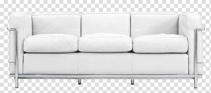 white 3-seat sofa, Couch Cushion Table Garden furniture, White Leather Lobby Couch transparent background PNG clipart