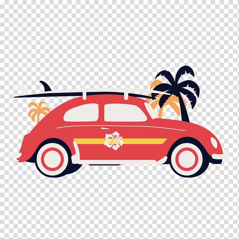 Taxi Pontianak Car Tourism, Hand painted red car transparent background PNG clipart