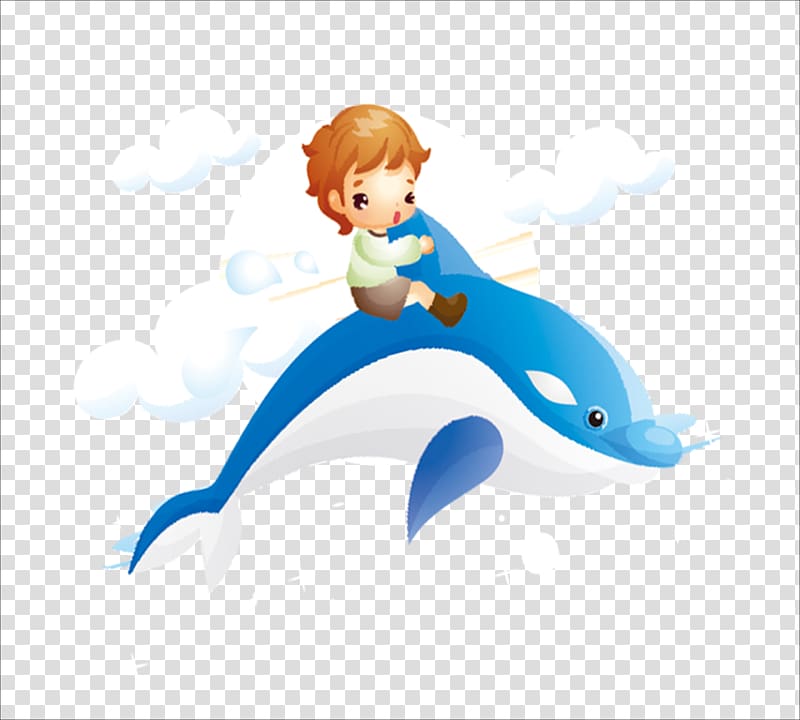 Cartoon Child, Children Dolphins transparent background PNG clipart