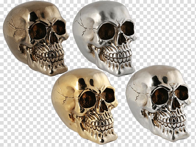 Skull Piggy bank Silver Tirelire Jewellery, skull transparent background PNG clipart