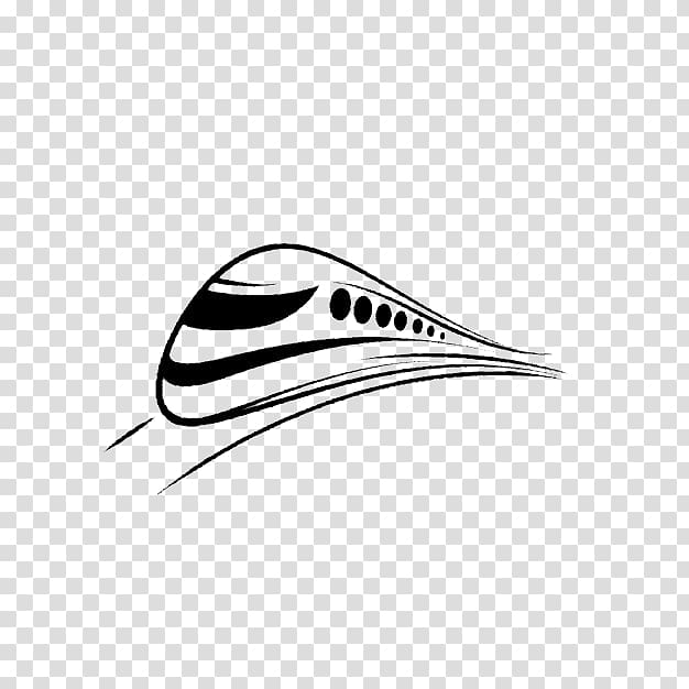 bullet train illustration, Train station Rail transport TGV Logo, High-speed train logo transparent background PNG clipart