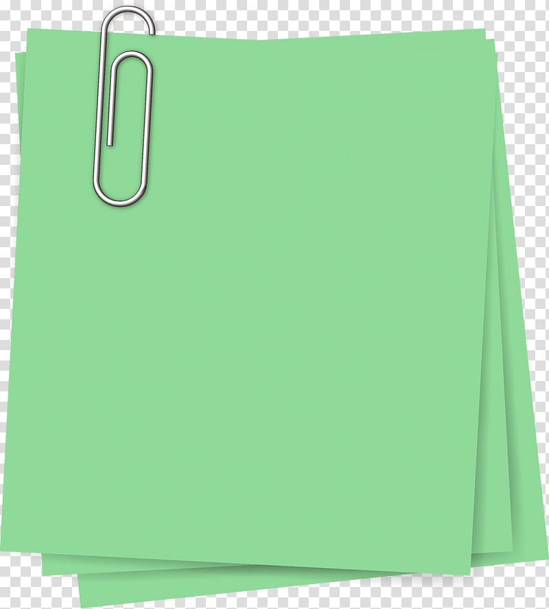 green paper illustration, Paper Post-it note Sticker, Notes sticker transparent background PNG clipart