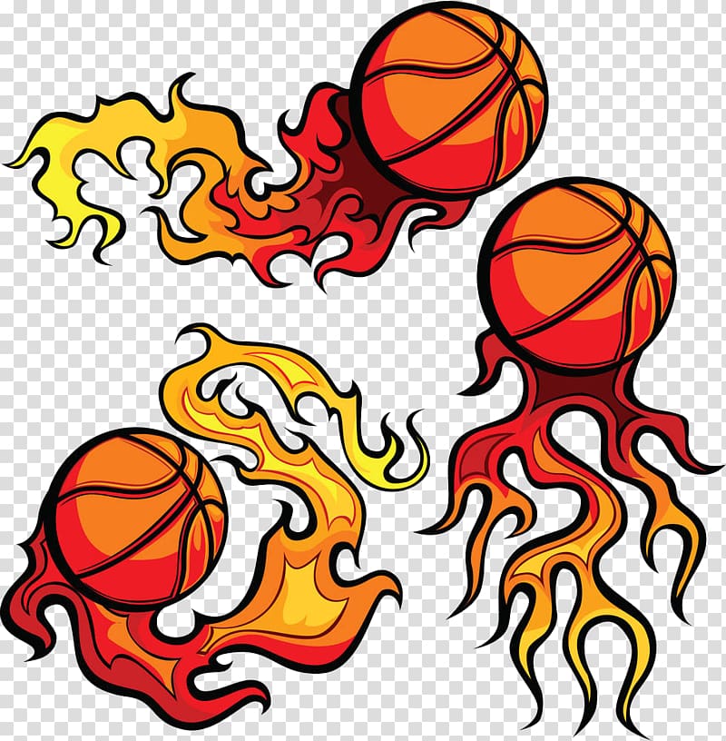 Volleyball Flame , The flame on Basketball transparent background PNG clipart