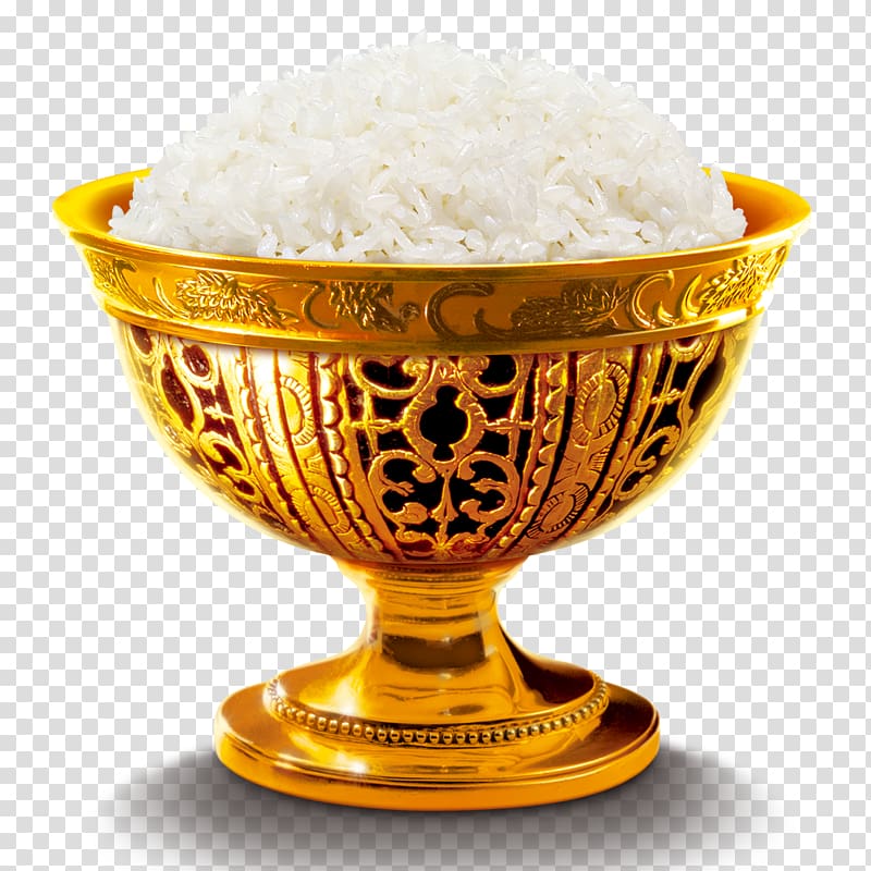 Rice Food Discounts and allowances Packaging and labeling Bowl, Golden rice bowl transparent background PNG clipart