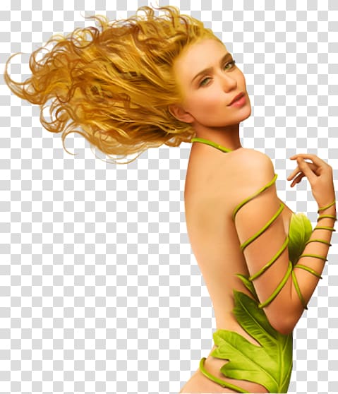 Blond Hair coloring Brown hair Pin-up girl, hair transparent background PNG clipart