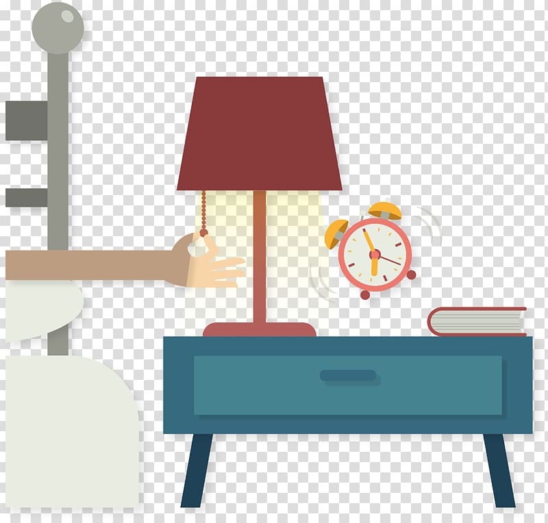 Light Lamp Alarm clock, alarm lamp lights before going to bed transparent background PNG clipart