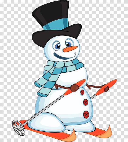 Snowman Skiing , Snowman skiing transparent background PNG clipart