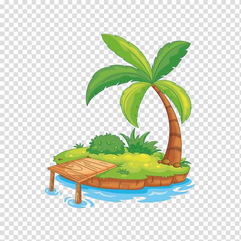 Desert island , deserted transparent background PNG clipart