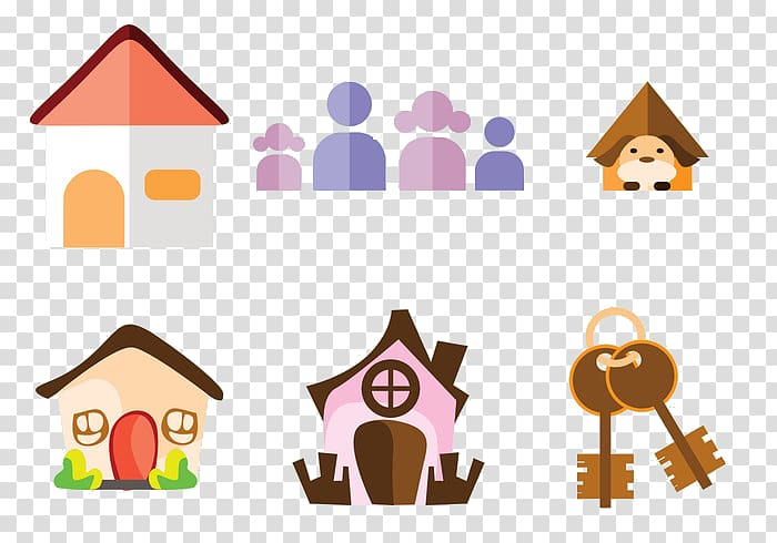 Home , A plurality of material sweet home transparent background PNG clipart