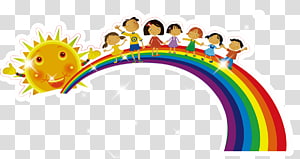 Illustration, Rainbow Girls transparent background PNG clipart thumbnail