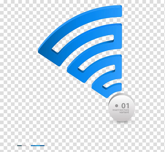 Wi-Fi Wireless network Computer Icons, Blue PPT element transparent background PNG clipart