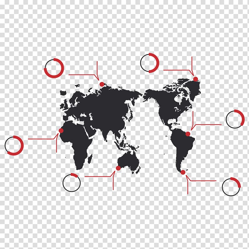 World map Globe, Gray business map transparent background PNG clipart
