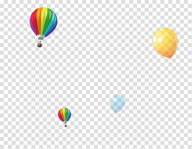 Hot air balloon Yellow Sky , Balloons float transparent background PNG clipart