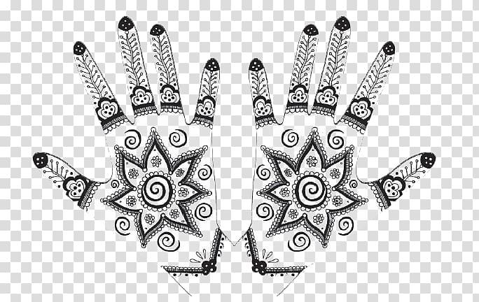 Mehndi Henna Hand, design transparent background PNG clipart