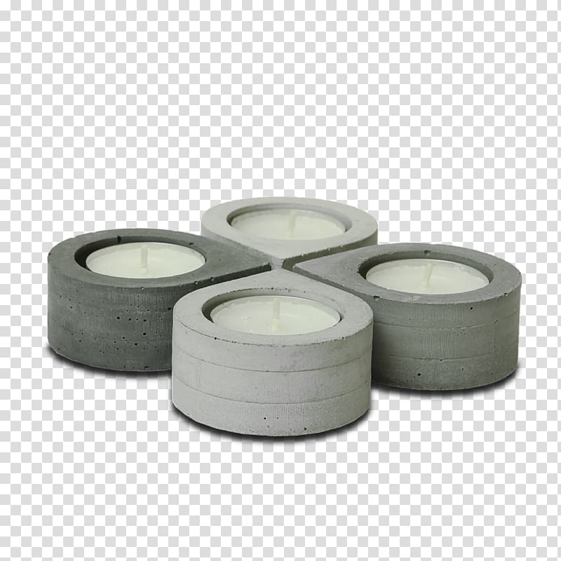 Candlestick Concrete Tealight Lighting, Candle transparent background PNG clipart