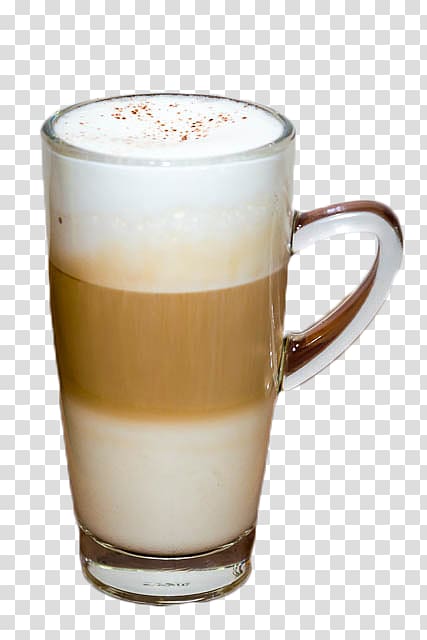 Caffè macchiato Latte macchiato Cappuccino Café au lait, green tea ice transparent background PNG clipart