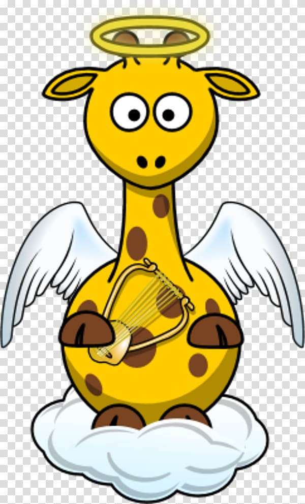 Baby Giraffes , Angel Wings transparent background PNG clipart