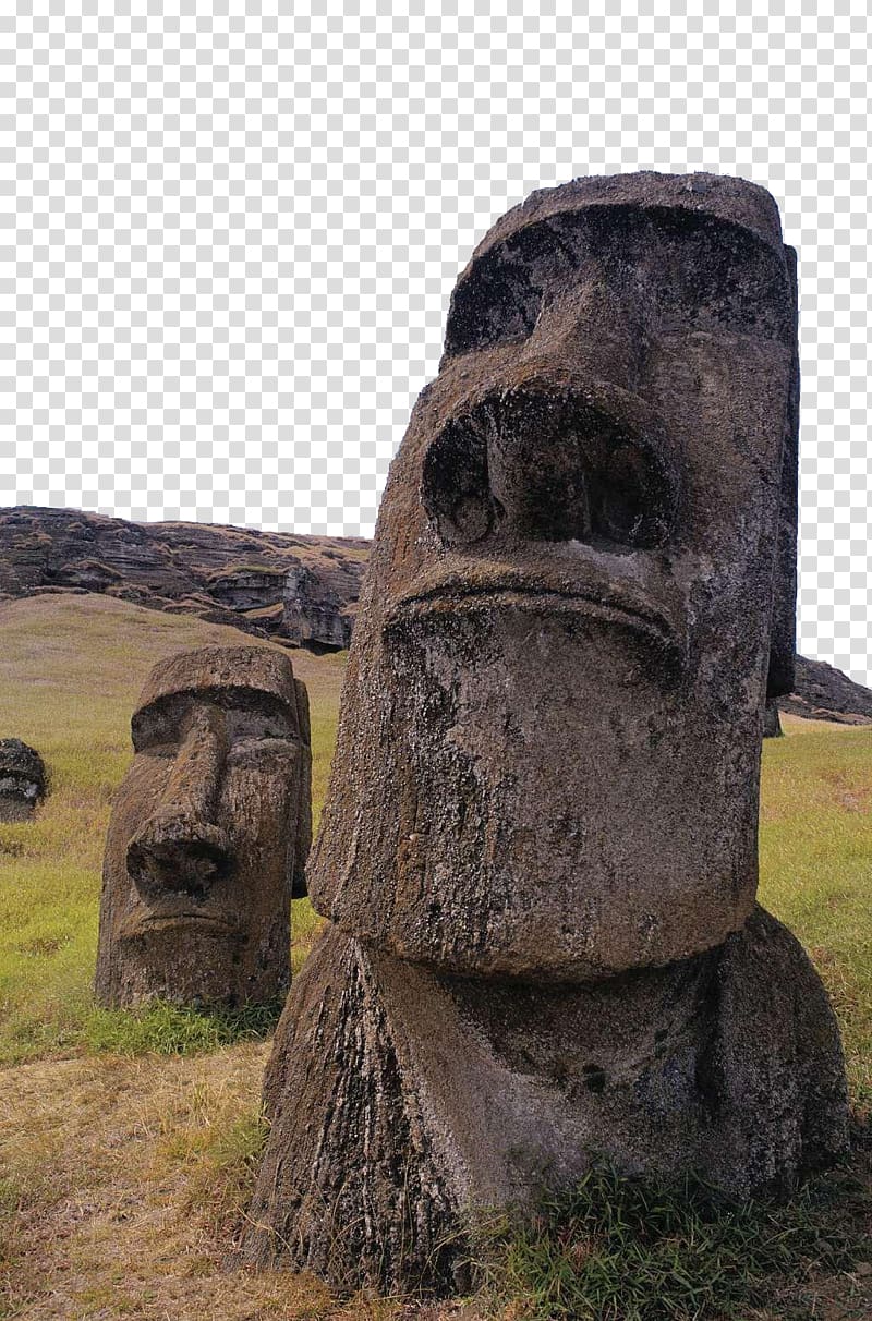 Moai Anakena Rapa Iti Pumapunku Stone sculpture, Easter Island statues transparent background PNG clipart