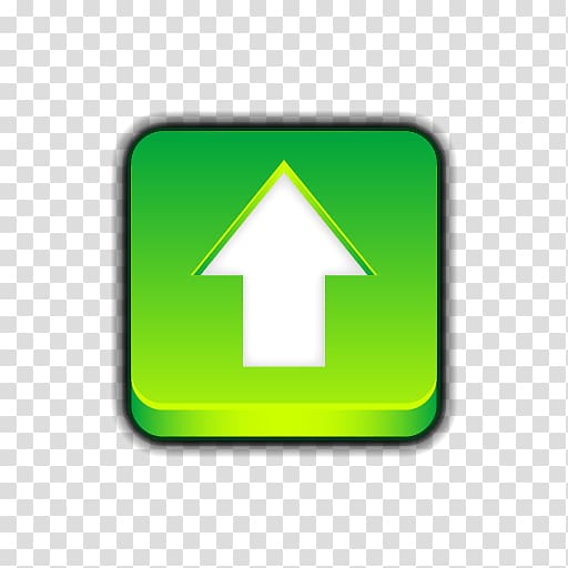 green arrow up icon, Green Arrow Upload Button In Square transparent background PNG clipart