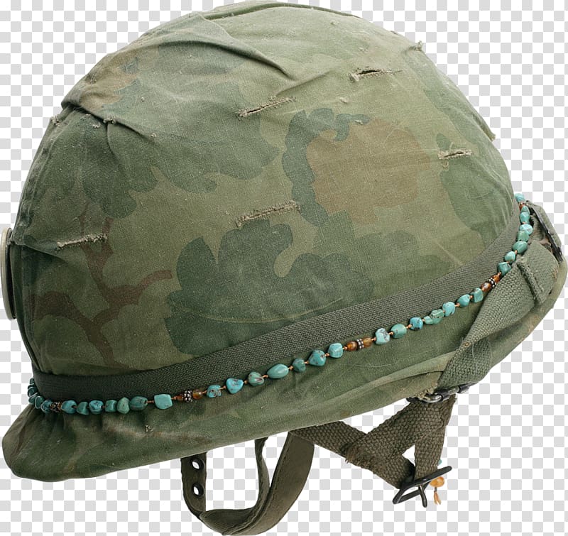 green kevlar helmet, Vietnam War Combat helmet Soldier, Vietnam transparent background PNG clipart
