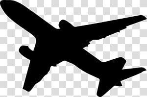 Airplane Aircraft Silhouette , airplane transparent background PNG clipart thumbnail