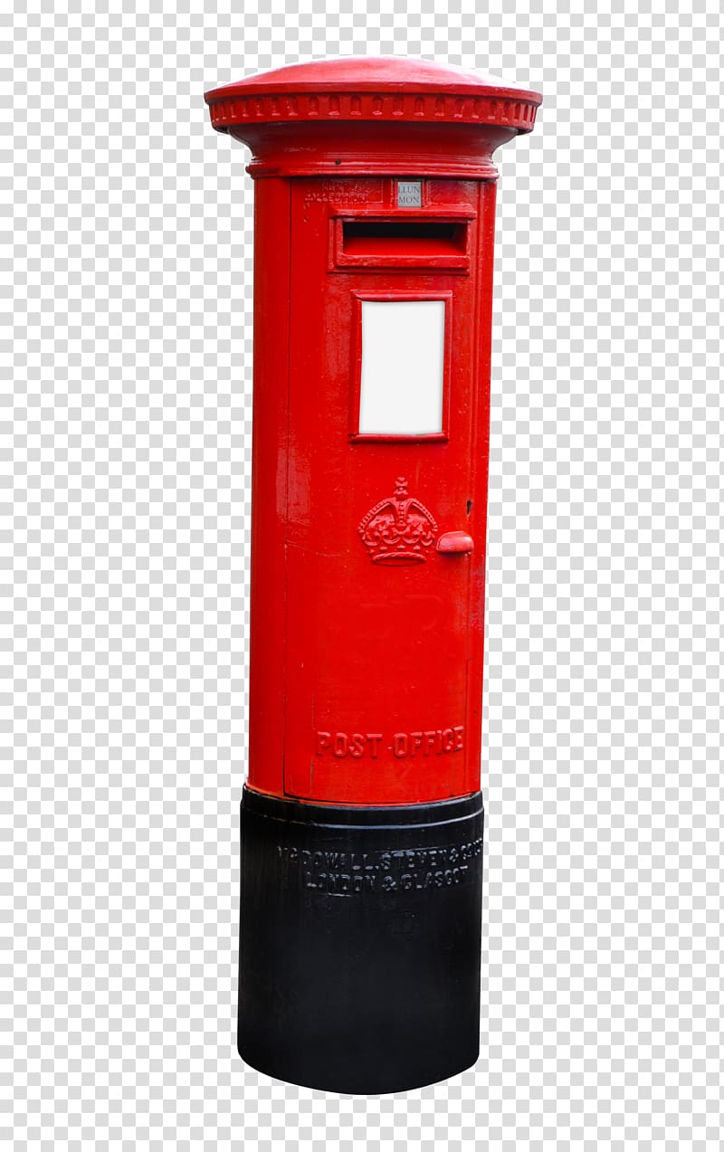 red and black Post Office mailbox, Post box Letter box Mail Post-office box, Post Box transparent background PNG clipart