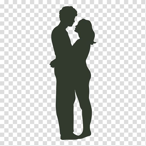 Silhouette Kiss Love, men and women transparent background PNG clipart