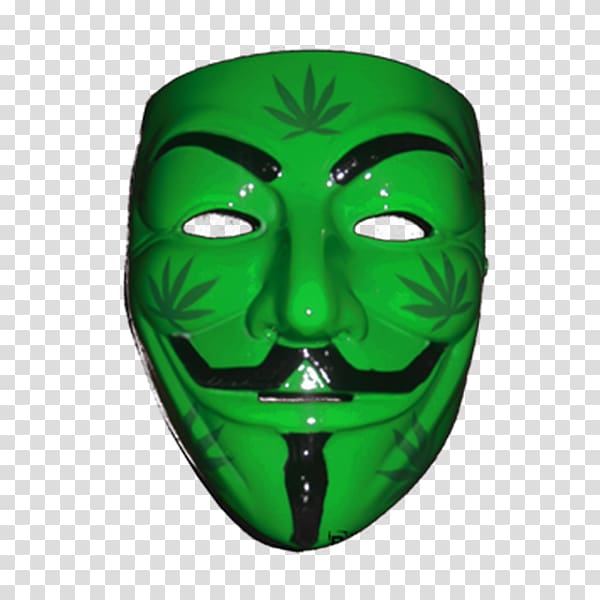 Guy Fawkes mask Cannabis Drawing, mask transparent background PNG clipart