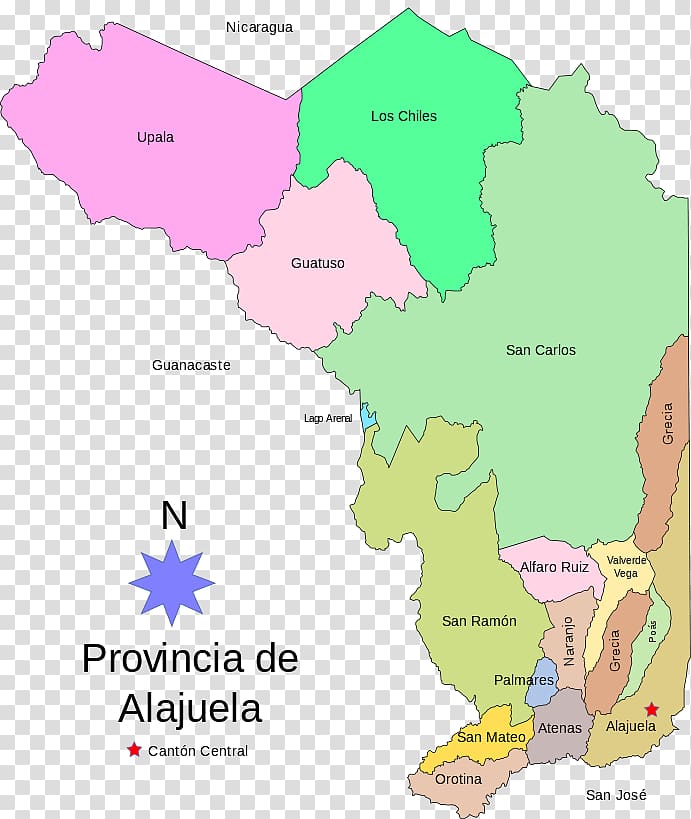 Alajuela Provinces of Costa Rica Poás Volcano San Carlos Alajuelita, Costa Rica Map transparent background PNG clipart