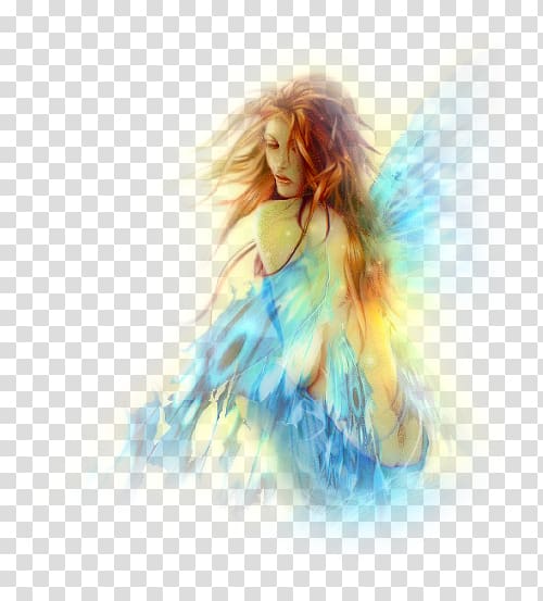 The Fairy with Turquoise Hair Elf Legendary creature Fairy tale, rub water transparent background PNG clipart