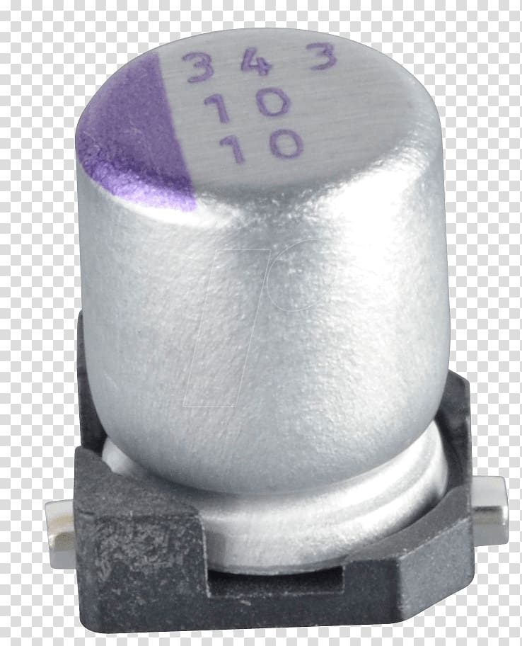Electrolytic capacitor Microfarad Panasonic Surface-mount technology, 电 transparent background PNG clipart
